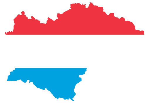 Luxembourg flag on map png