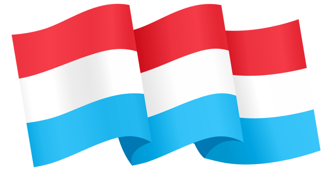 Luxembourg flag wave png