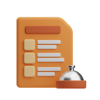 Hotel Booking Object Reservation 3D Illustration png