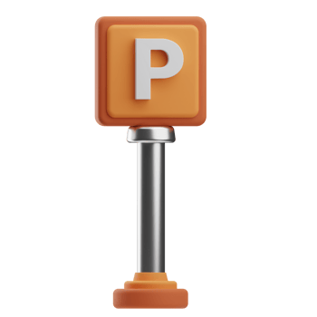 Hotel Booking Object Parking Area 3D Illustration png