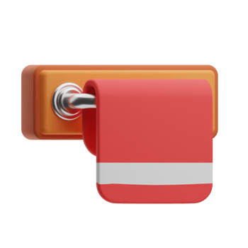 Hotel Booking Object Towel Rack 3D Illustration png