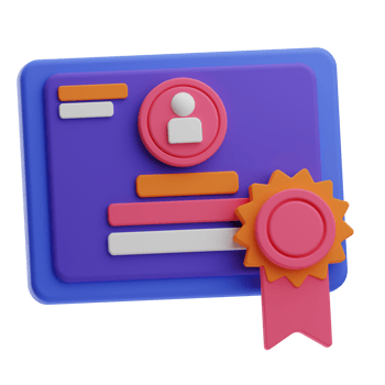 Human Resources Object Certificate 3D Illustration png