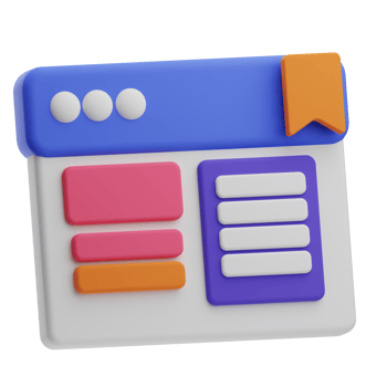 Human Resources Object Bookmark 3D Illustration png
