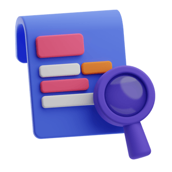 Human Resources Object Job Search 3D Illustration png