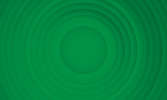 Abstract circle layers texture on green background with shadow. vector