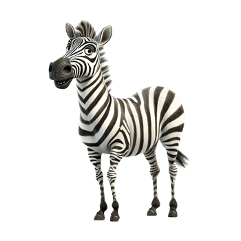 AI generated Zebra isolated on transparent background png