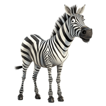 AI generated Zebra isolated on transparent background png