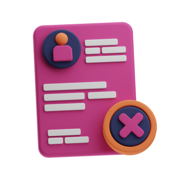 Recruitment Object Downsizing 3D Illustration png