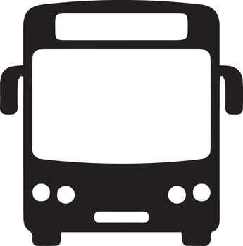 Bus black and white vector