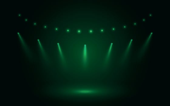 Abstract background stadium stage hall with scenic lights vector