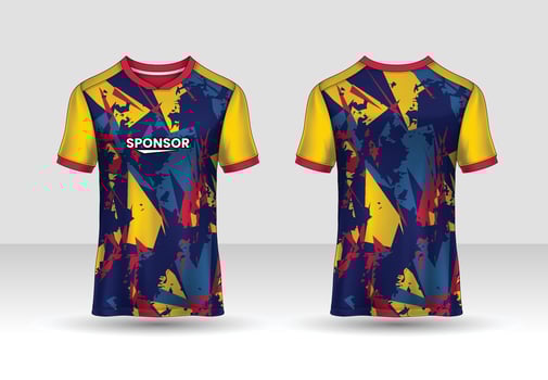 Front back tshirt design. Sports design for football, racing, cycling, gaming jersey vector. vector