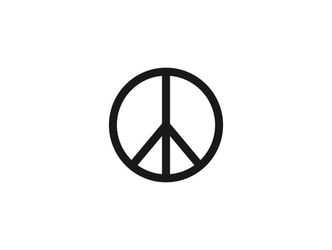 peace icon vector symbol.