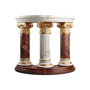 AI generated Greek column isolated on transparent background png
