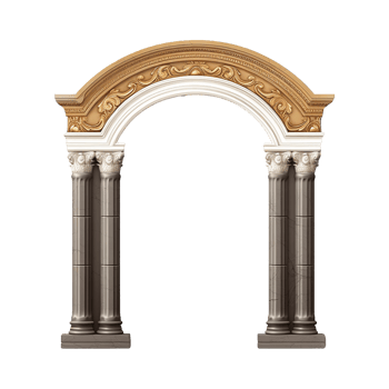 AI generated Greek column isolated on transparent background png