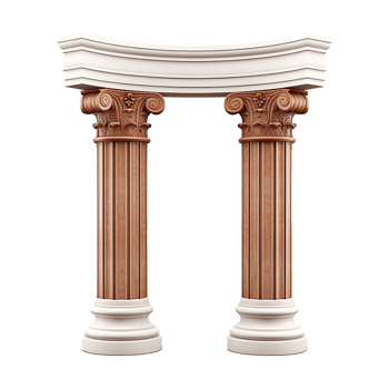 AI generated Greek column isolated on transparent background png