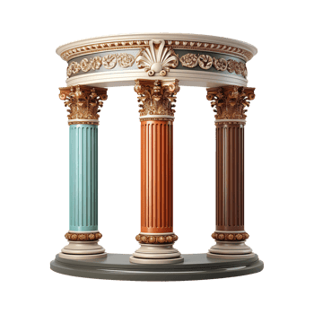 AI generated Greek column isolated on transparent background png
