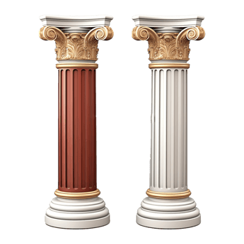 AI generated Greek column isolated on transparent background png