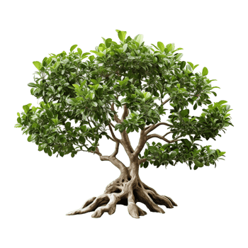 AI generated Green tree isolated on transparent background png