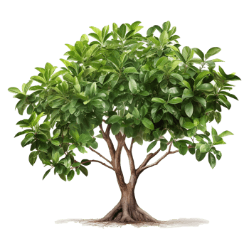 AI generated Green tree isolated on transparent background png