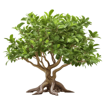 AI generated Green tree isolated on transparent background png