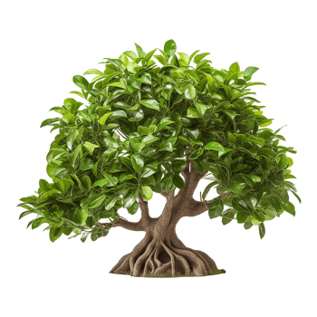 AI generated Green tree isolated on transparent background png