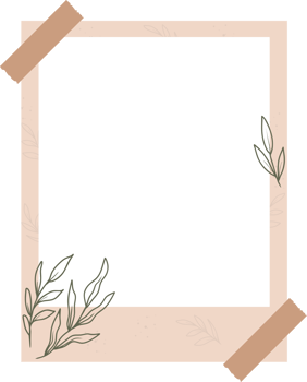 Aesthetic floral photo frame png