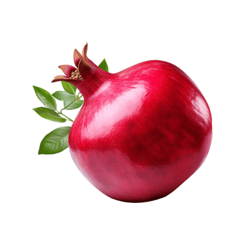 AI generated Pomegranate fruit isolated on transparent background png