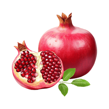 AI generated Pomegranate fruit isolated on transparent background png