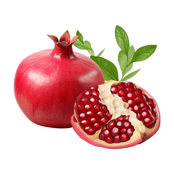 AI generated Pomegranate fruit isolated on transparent background png