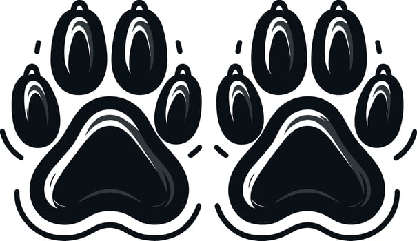 AI generated Dog Paw Clipart Illustration Free Vector