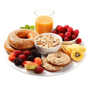AI generated Breakfast food png isolated on transparent background