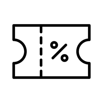 ticket icon or logo illustration outline style. Icons ecommerce. vector