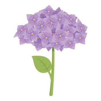 Purple flower icon cartoon vector. Garden hydrangea vector