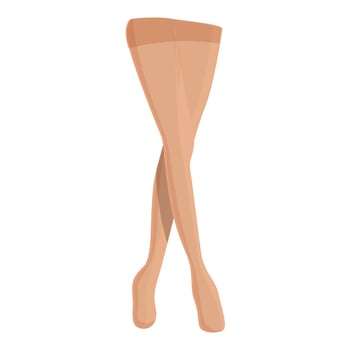 Fashion pantyhose icon cartoon vector. Nude elegant vector