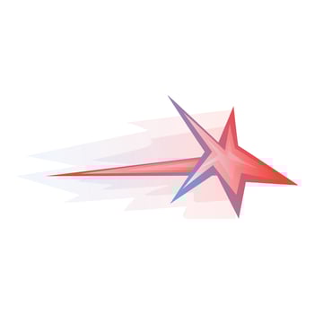Star flash star icon cartoon vector. Fantasy effect vector