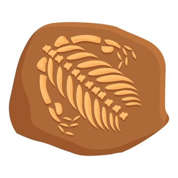 Stone remains biology icon cartoon vector. Ground stone mud vector