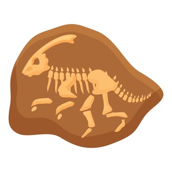 Sediment dinosaur fossil icon cartoon vector. Mud layer soil vector