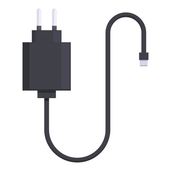 Handy phone charger icon cartoon vector. Wire type vector