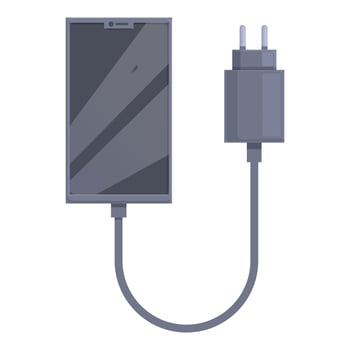 Cell power cord icon cartoon vector. Smartphone charger vector