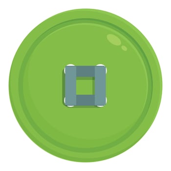 Top classic button icon cartoon vector. Fashion sew vector