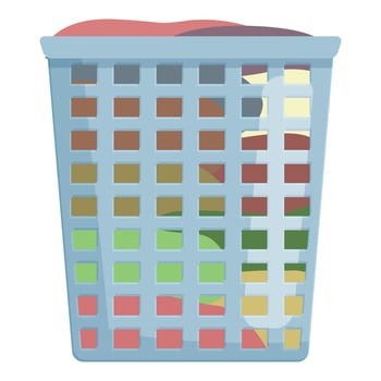 Basin plastic basket icon cartoon vector. Child wash vector