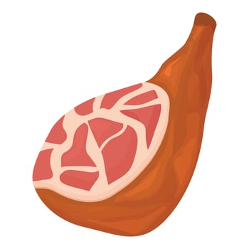 Cutted jamon icon cartoon vector. Dish spain meat vector