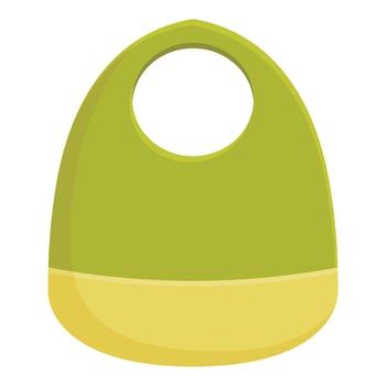 Baby bib icon cartoon vector. Apron feeding vector