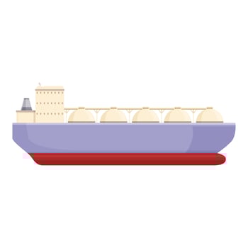 Power tech gas carrier icon cartoon vector. Marine ship vector