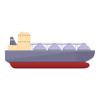 Tech carrier vessel icon cartoon vector. Gas ship vector