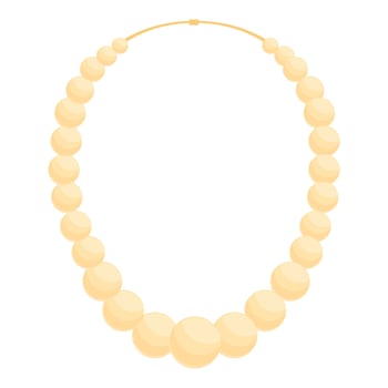 Pearl necklace icon cartoon vector. Luxury shop facade vector