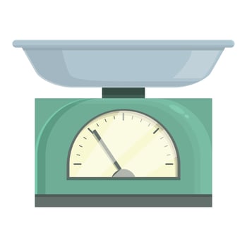 Scales equipment icon cartoon vector. Device cooking vector