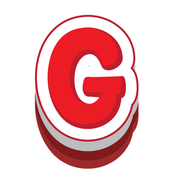 letter g red cartoon text effect png