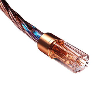 AI generated Coaxial cable showing detailed layers isolated on transparent background png
