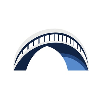 AI generated Investment advisory firm filled colorful logo. Dividend investing business. Design element. Ai art for corporate branding, blue chip stocks vector